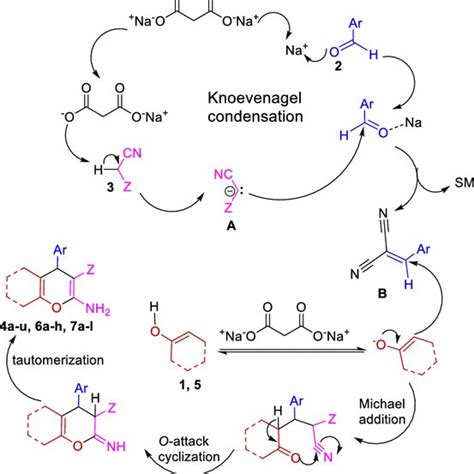 Sodium malonate catalyzed one-pot, three-component synthesis of... | Download Scientific Diagram