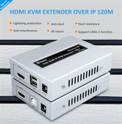 Dtech M Hdmi Kvm Extender Over Ip With Ir Dt Powercomputers