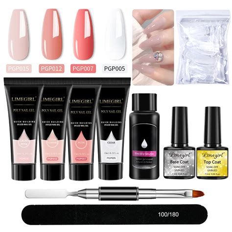 Limegirl Kit De Extensi N De Gel Acr Lico Para Manicura Kit De Manicura