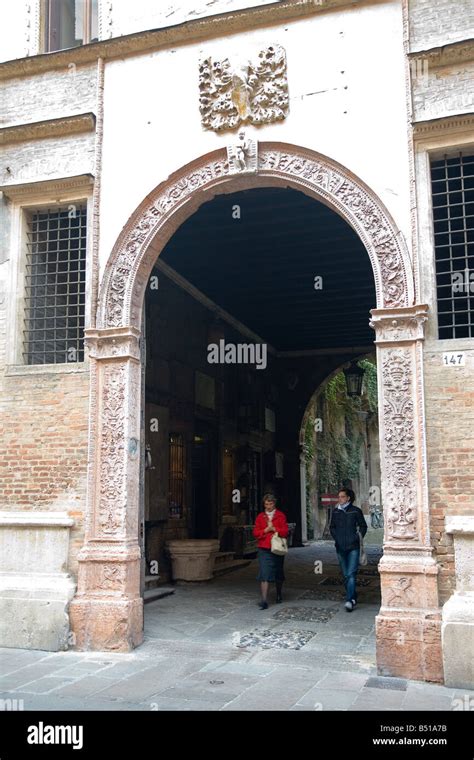 Padua Entrance To The Town Hall Italy Stock Photo Alamy