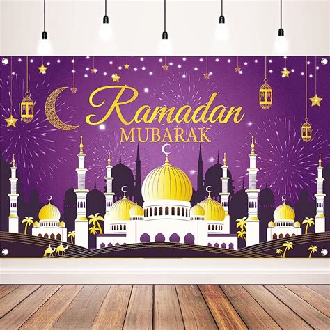 Amazon Ramadan Mubarak Banner Backdrop Ramadan Mubarak Party