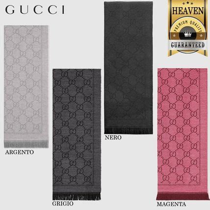 累積売上総額第1位GUCCI20春夏GG JACQUARD KNITTED SCARF GUCCI マフラーストール 133483