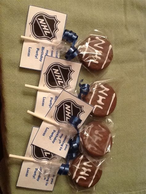 Chocolate Covered Oreos Made A Cute Hockey Puck Treat For My Sons