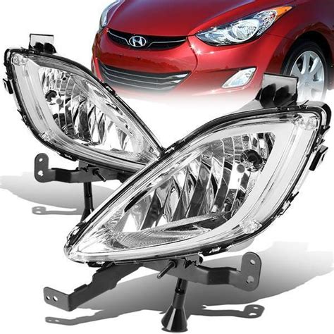 Hyundai Elantra Sedan Clear Lens Fog Lights W Light Bulbs