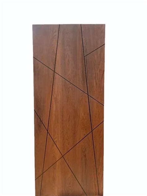 Interior Brown Teak Wood Veneer Flush Door For Home Height 80 Inch