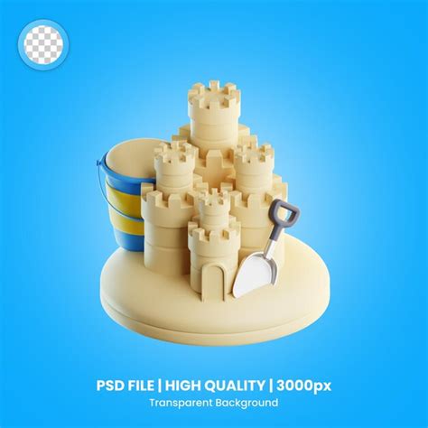 Castillo De Arena De Icono D Archivo Psd Premium