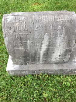 Ellen Weller Rohrbach M Morial Find A Grave