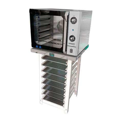 Forno Turbo Convec Inox FCSB4E 220V Bancada MES 004 8 Assadeiras