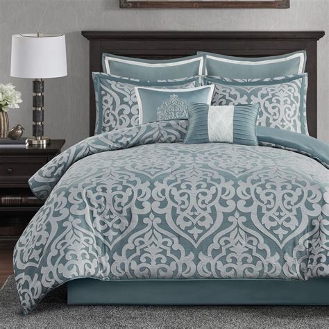 Madison Park Odette Cozy Comforter Set Jacquard Damask Medallion Design