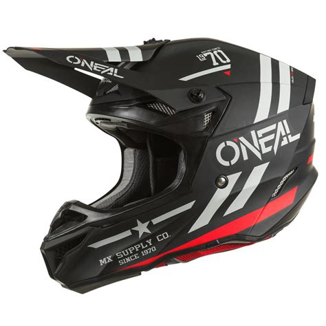 O Neal Motocross Helm Srs Polyacrylite Squadron Schwarz Grau