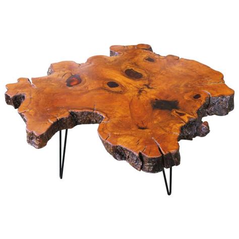 Vintage Big Sur Cypress Burl Slab Table At 1stdibs Cypress Slab Table Cypress Burls Big Sur