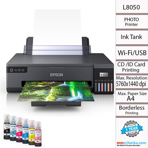 Epson Ecotank L8050 Ink Tank Photo Printer A4