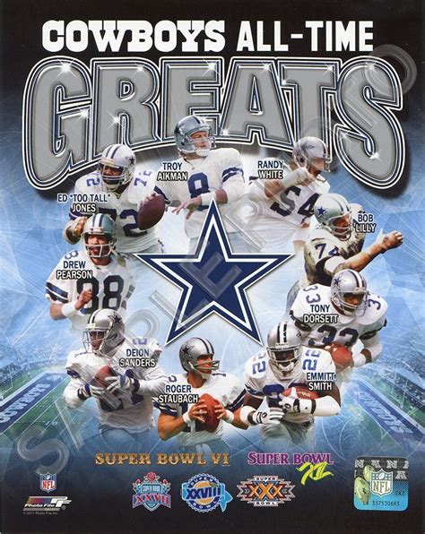 Dallas Cowboys Nfl All Time Greats Composite Photo 8 X 10 Artofit