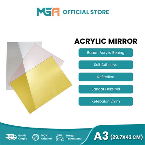 Jual AKRILIK LEMBARAN MIRROR AKRILIK LEMBARAN GOLD ROSE GOLD SILVER