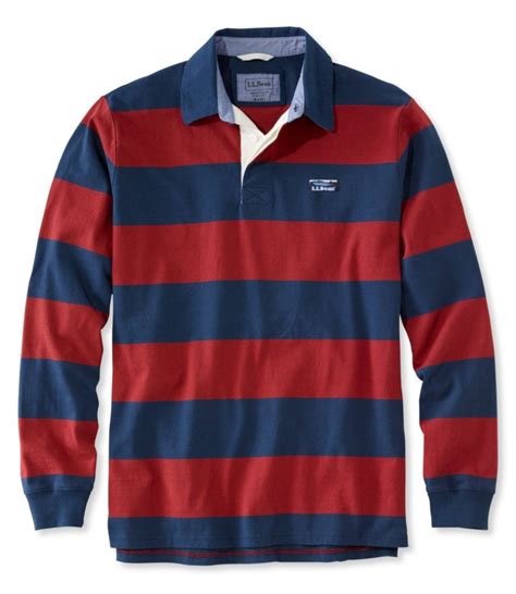 Mens Lakewashed Rugby Traditional Fit Long Sleeve Stripe Shirts At