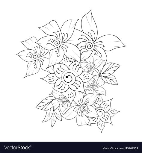 Flower Art Drawing Easy | Best Flower Site