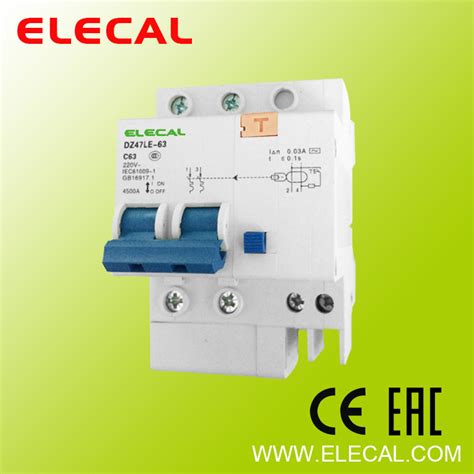 Dz47le 63 Residual Current Operated Circuit Breaker China MCB And