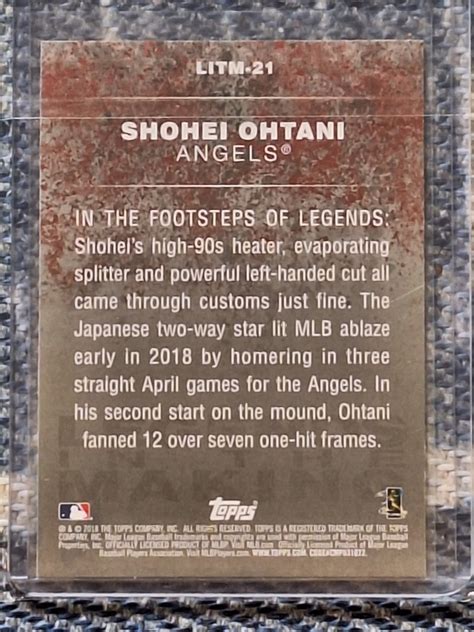 代購代標第一品牌樂淘letao2018 Topps Update LITM 21 SHOHEI OHTANI RC Blue