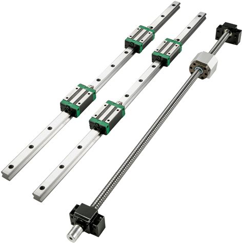 Vevor Linear Guide Rail Pcs Hgr Mm Linear Slide Rail With Pcs