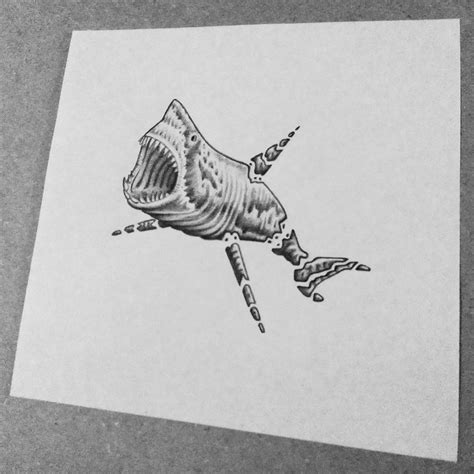 great white shark tattoo design I made : r/TattooDesigns