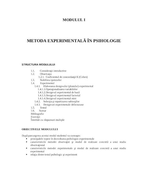 DOC Modul 1 Metoda Experimentala In Psihologie DOKUMEN TIPS