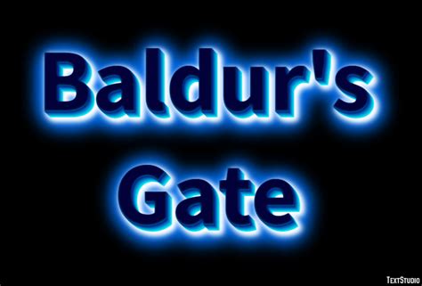 Baldur's Gate Text Effect and Logo Design Videogame