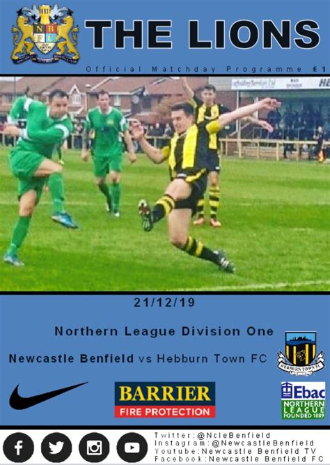 Newcastle Benfield Fc On Twitter Newcastle Benfield V Hebburn Town