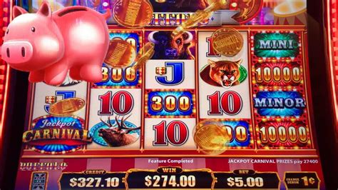 BOOM BUFFALO JACKPOT CARNIVAL SLOT PLAY BONUSES BIG WINS PIGGY