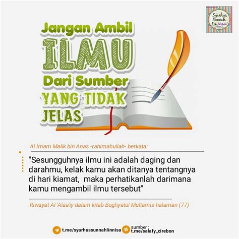 POSTER JANGAN AMBIL ILMU DARI SUMBER YANG TIDAK JELAS Catatan