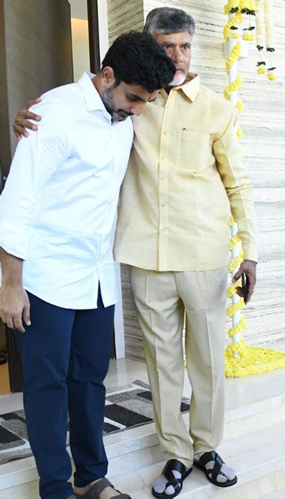 Chandrababu Balakrishna Blesses Nara Lokesh Before Yuva Galam Padayatra