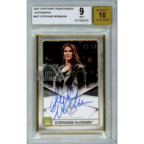 Stephanie Mcmahon Topps Transcendent Wwe Autograph Card Bgs