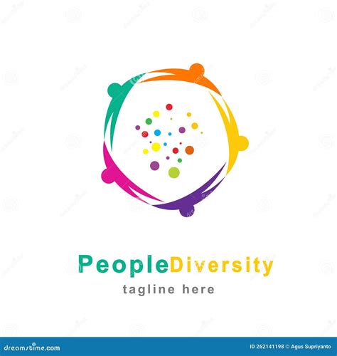 Abstract Logo Diversity And Togetherness Of Social People Stock Illustration Illustration Of