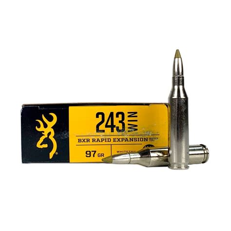 Browning BXR 243 Winchester 97 Gr BXR Rapid Expansion Matrix Tip Box