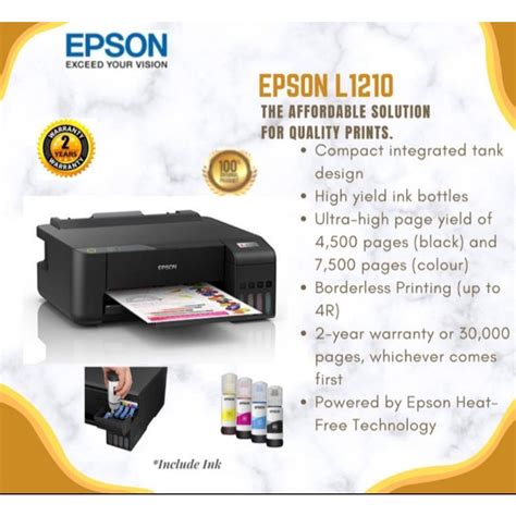 Jual Printer Epson L1210 Pengganti L1110 Garansi Resmi Shopee Indonesia