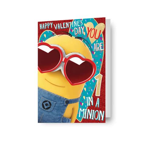 Despicable Me Minions Valentine S Day Card In A Minion Sustainably