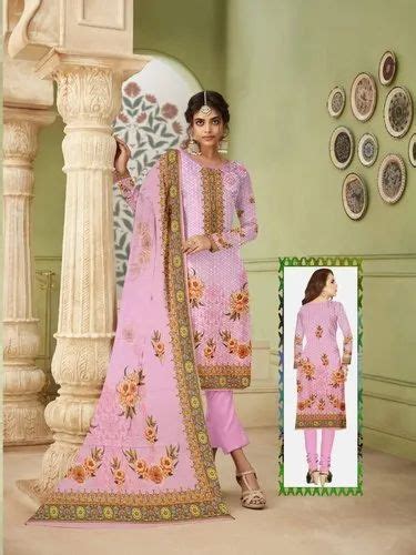 Digital Printed Cotton Unstitched Suits At Rs 500piece Cotton