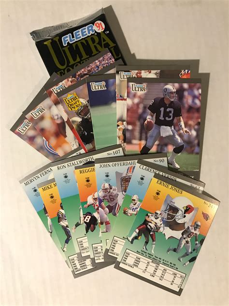 4 Vintage 1991 Fleer Ultra Football Trading Cards Papel De Aluminio