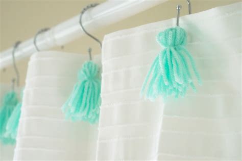 A Diy Shower Curtain With Tassels Decoist