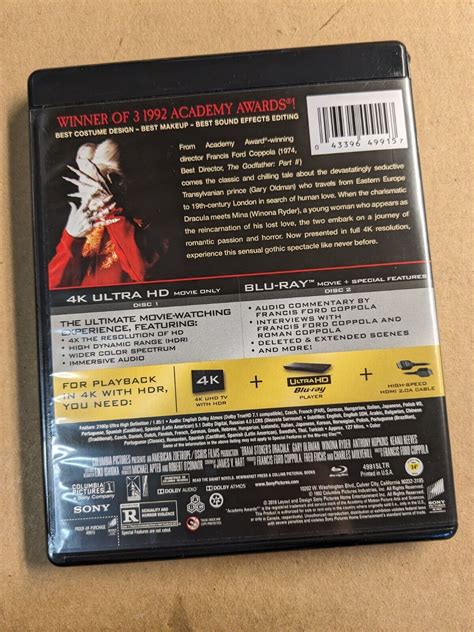 Bram Stoker S Dracula Th Anniversary K Ultra Hd Blu Ray