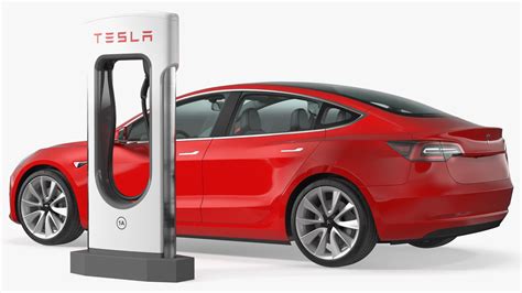 Electric Charging Station and Tesla Model 3 3D Model $169 - .3ds .blend ...