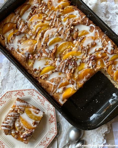 Peach Coffee Cake The Southern Lady Cook