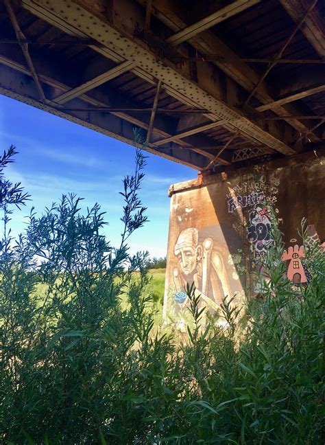 abandoned train bridge, these kind of places are very relaxing/cozy to ...