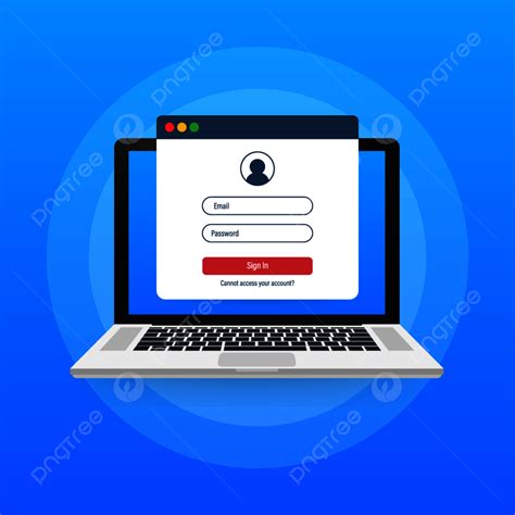 Gambar Halaman Login Di Layar Laptop Nama Pengguna Elemen Antarmuka