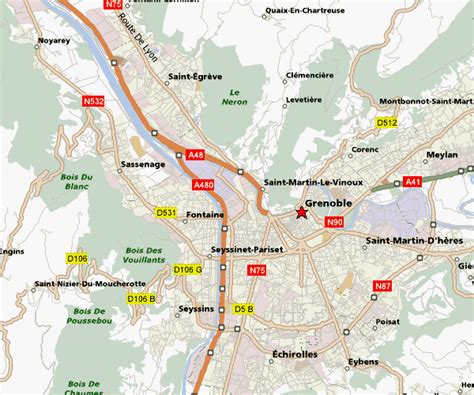 Grenoble Map and Grenoble Satellite Images