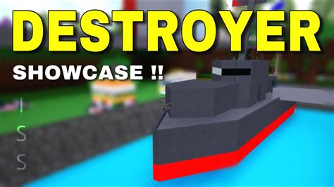 Destroyer From Sharkbite Roblox Build A Boat For Treasure Youtube