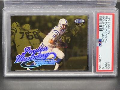 Fleer Ultra Peyton Manning Gold Medallion Edition Psa Colts