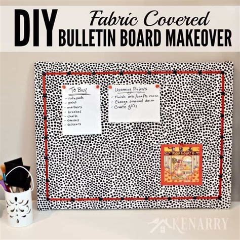 Diy Bulletin Board Makeover How To Cover In Fabric