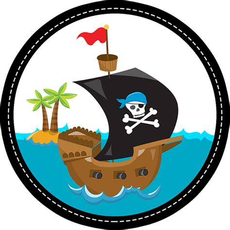 Woodland Animals Pirate Ship Cupcake Toppers And Stickers In 2023