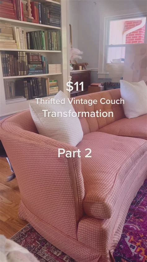 Thrifted Vintage 11 Pink Couch Transformation Furniture Flip