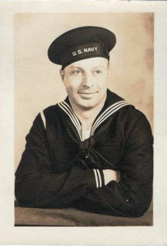 C Us Navy Sailor In Uniform Portrait Photograph Wwii World War Two